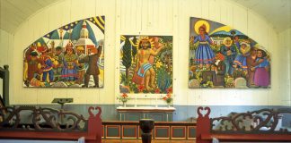 Kirkko ja minä: Jukkasjärven kirkon alttariteos on täynnä elämää ja tunteita