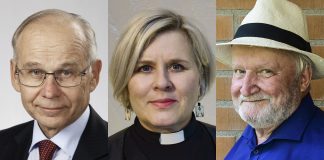 Kirkon vaikuttajat Timo Sahi, Leena Huovinen ja Wille Riekkinen palkittiin liikunnan edistämisestä