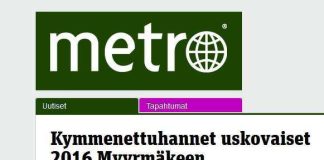 Metro nimitteli körttejä uskovaisiksi