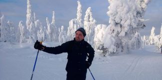 Kirkon kouluttaja hiki hatussa hiihtoladulla Yhteisvastuun hyväksi