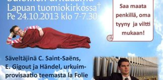 Urkumusiikkia nautitaan makuultaan kirkossa Lapualla