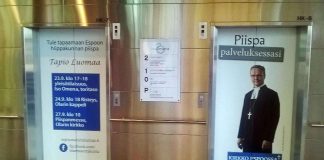 Piispa halkeaa Isossa Omenassa