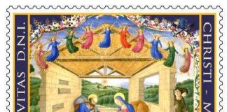 Vatikaanin joulupostimerkissä on, yllätys, yllätys, Pyhä perhe