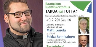 Evoluution vastainen tilaisuus jakoi Keski-Porin seurakuntaa