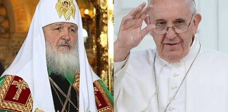 Paavi Franciscus ja patriarkka Kirill tapasivat