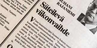 Kotimaa-lehti kirjoitti niukasti Tšernobylin katastrofista