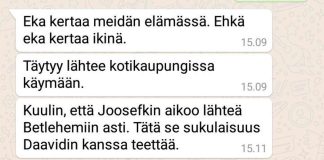 Jouluevankeliumi tsättiviestein