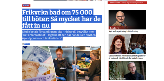 Seurakunta jakoi ruokaa Göteborgissa – kaupunki antoi sakot