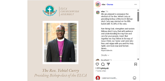 Amerikan evankelisluterilaisen kirkon johtavaksi piispaksi Yehiel Curry Yehiel Curry Instagram