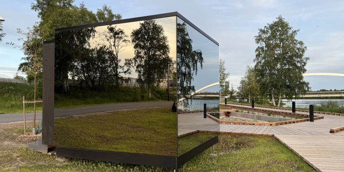sieluntila_ilmari-maenpaa_tiedote-09072025 oulun seurakuntien liikuteltava sieluntila-rakennus hartaanrannassa