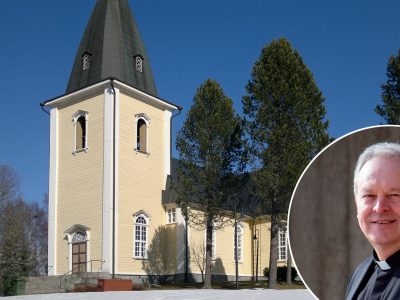 Hämeenkyrön kirkko ja kirkkoherra Taneli Hassinen
