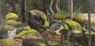 Metsäkuvien törmäyksestä syntyy moniulotteinen taide-elämys Fanny Churberg: Metsän sisusta vuodelta 1876. Kuva: Pohjanmaan museon arkisto / Erkki Salminen