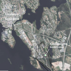 ortokuva Iisalmen keskustan alueesta