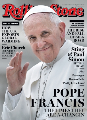 Paavi Fransiscus Rolling Stonesissa